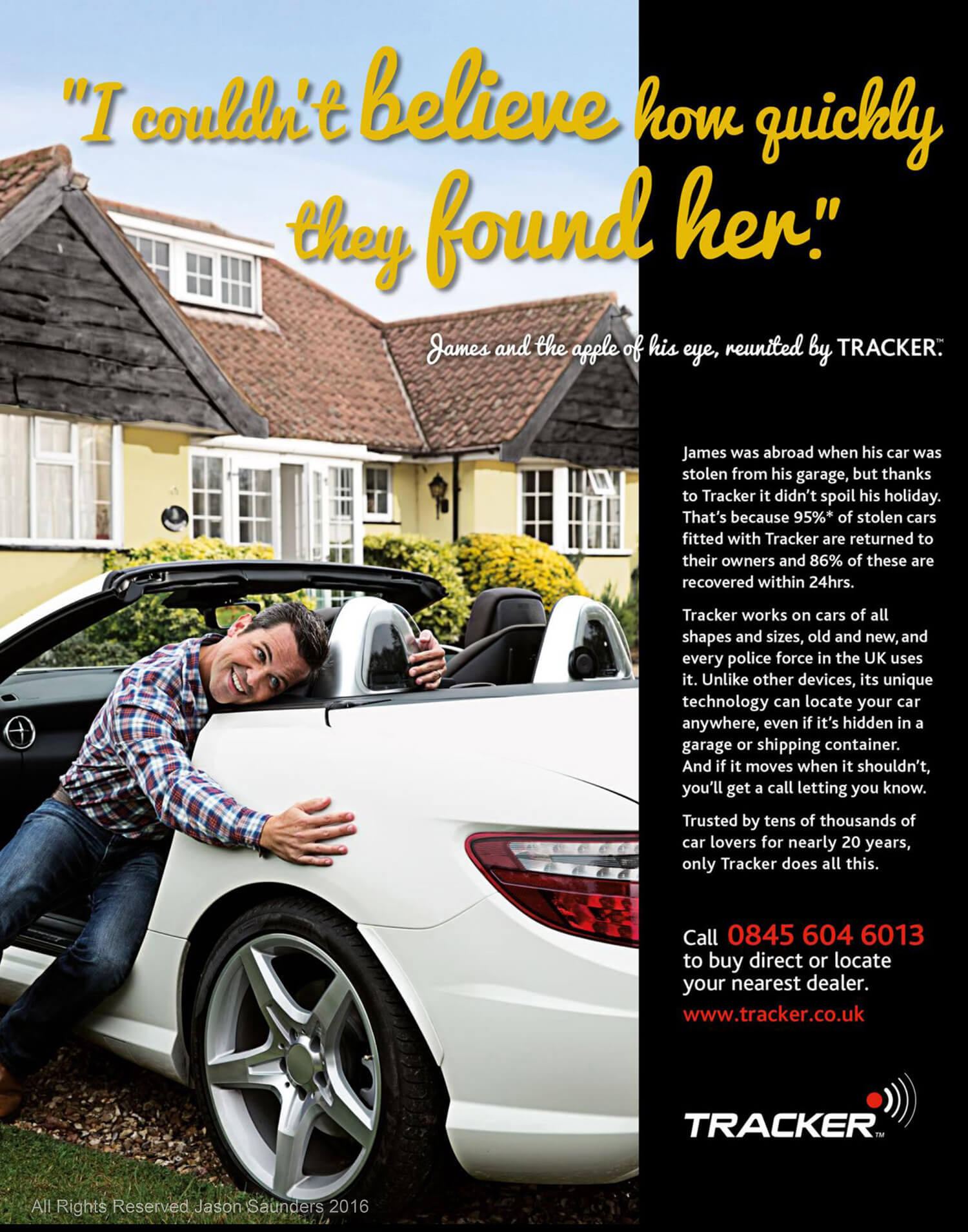 Car Tracker Advertisement, Jason Saunders